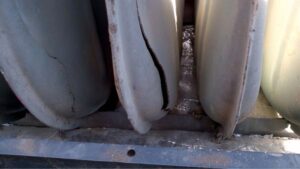cracked heat exchanger